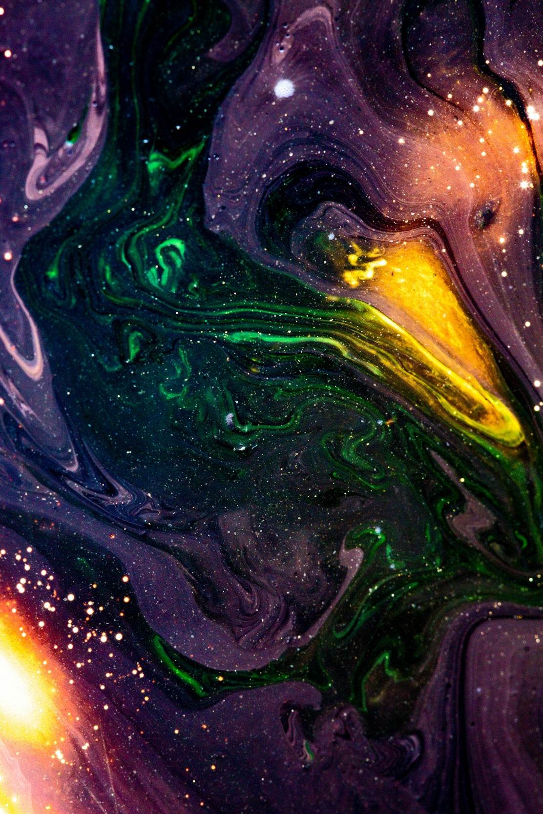Galaxy with Oil Paint Abstract Wall Art - beink online art store