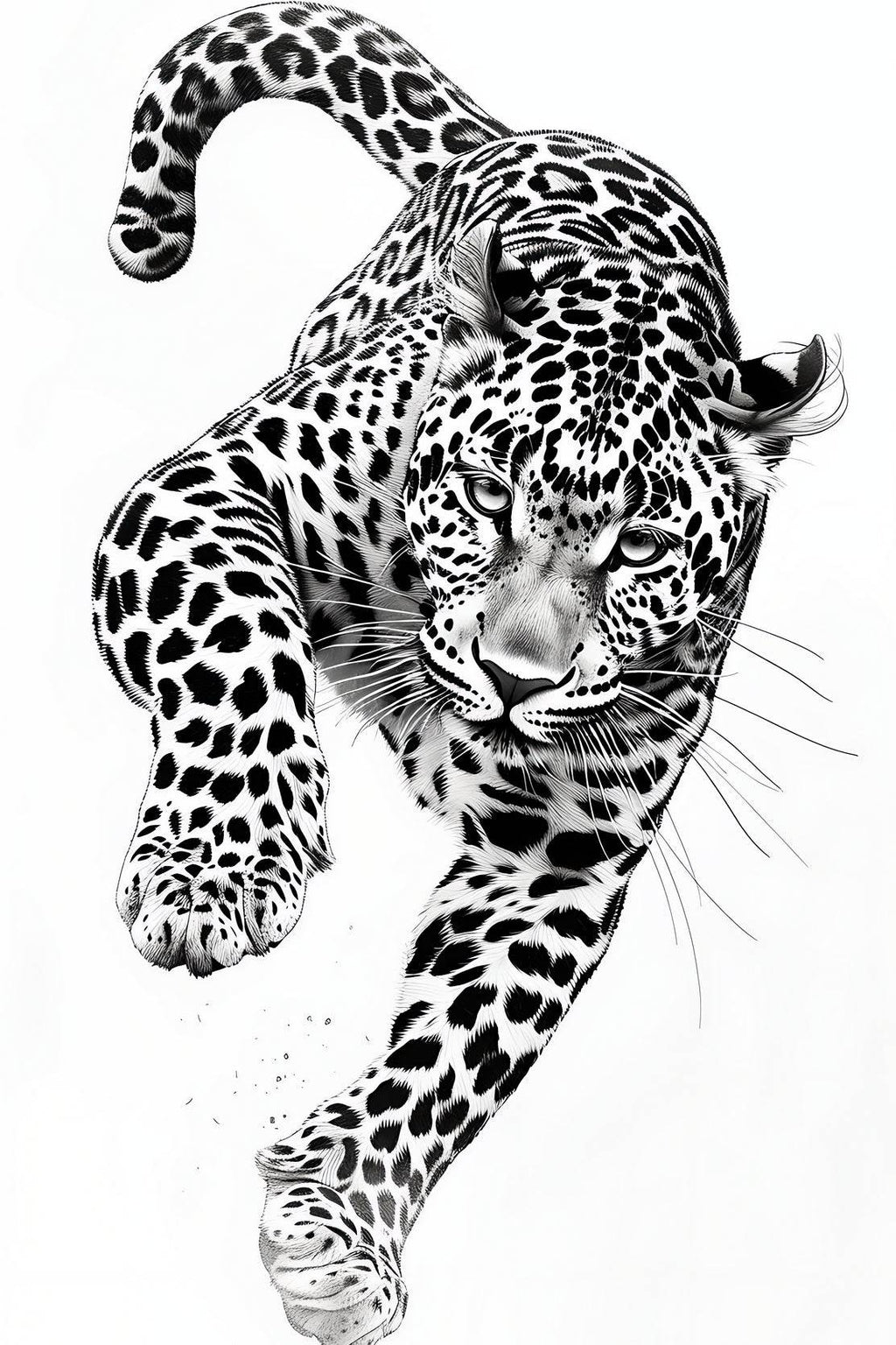 Black and White Leopard Wall Art - beink online art store