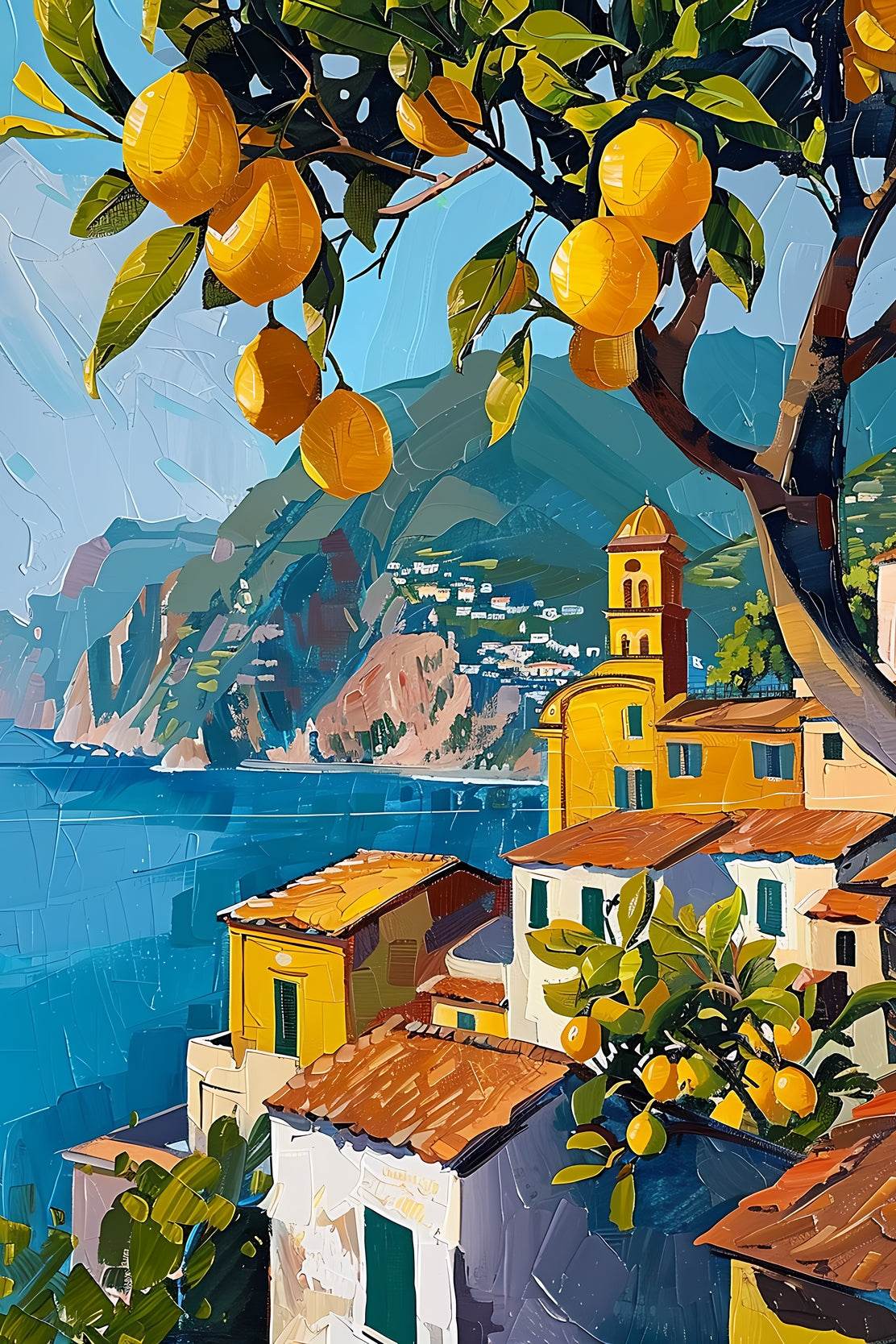 Painting Lemon Tree On The Island - beink online art store