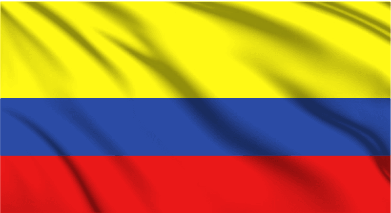 Colombia National Flag Wall Art - beink online art store