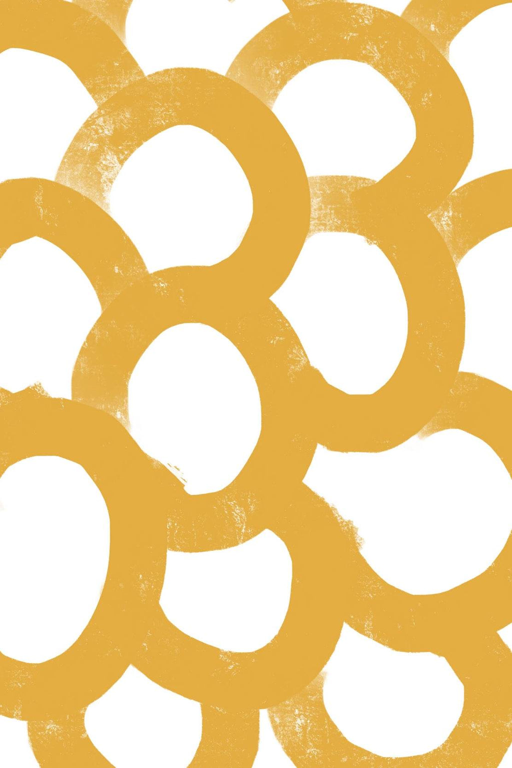 Yellow Contiguous Circles Wall Art - beink online art store