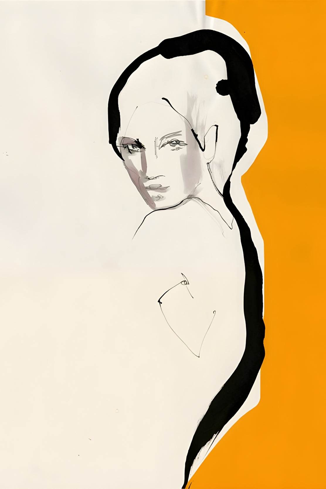 Minimalist Portrait of a Women Wall Art - beink online art store