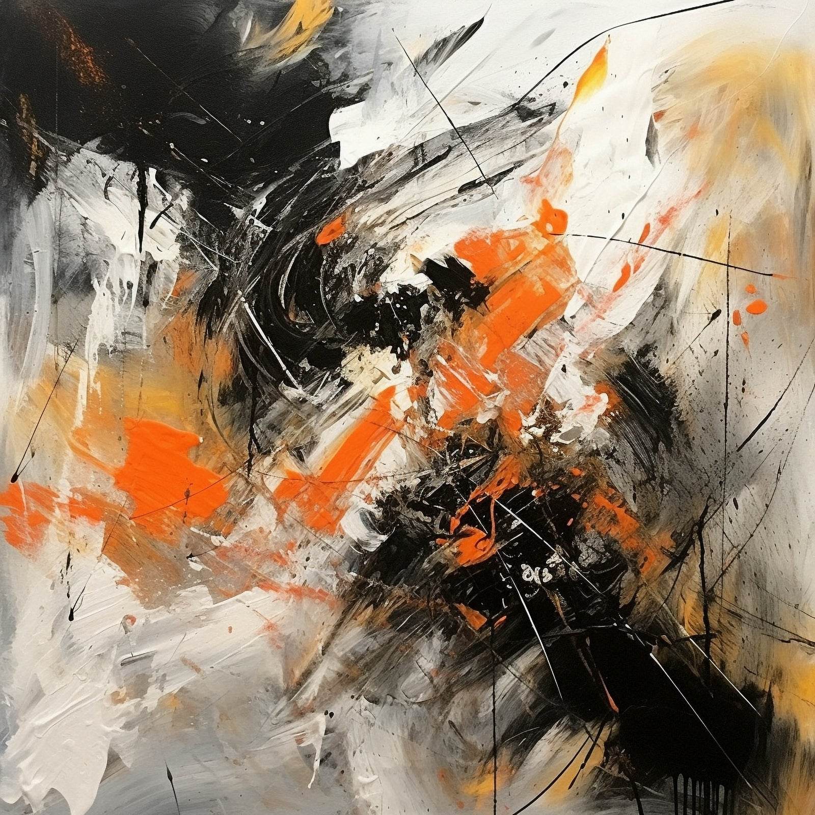 Oil Pain Strokes On Canvas Abstract Wall Art - beink online art store