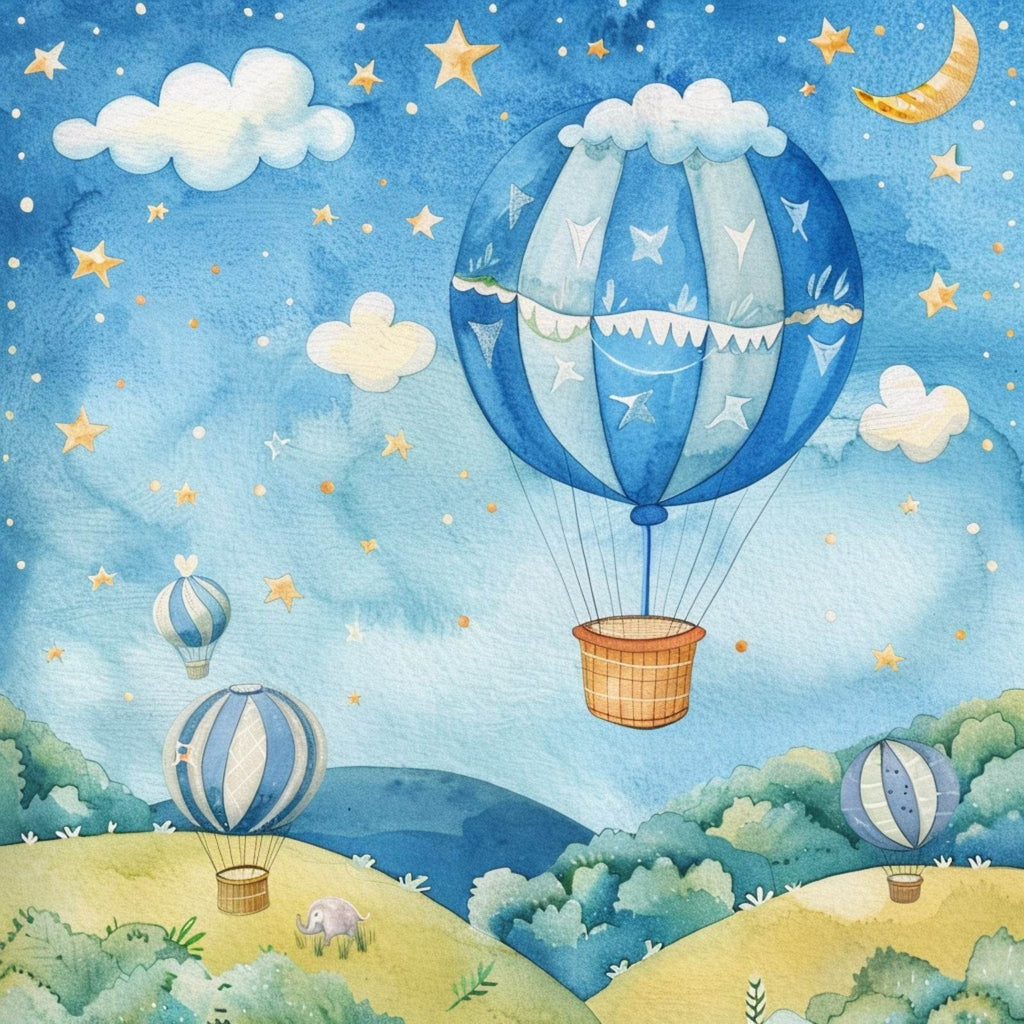Watercolor Painting of Hot Air Balloon - beink online art store