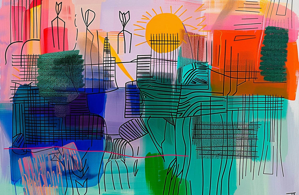 Urban Sunrise Abstract Wall Art - beink online art store
