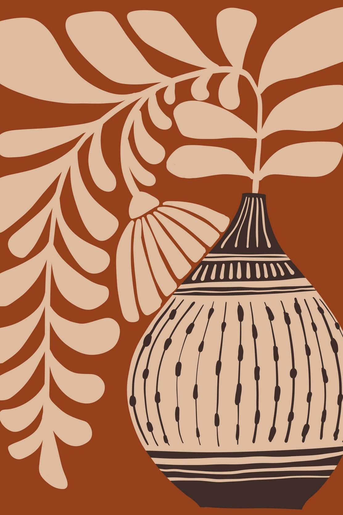 Vase with a Floral Pattern ArtWork - beink online art store