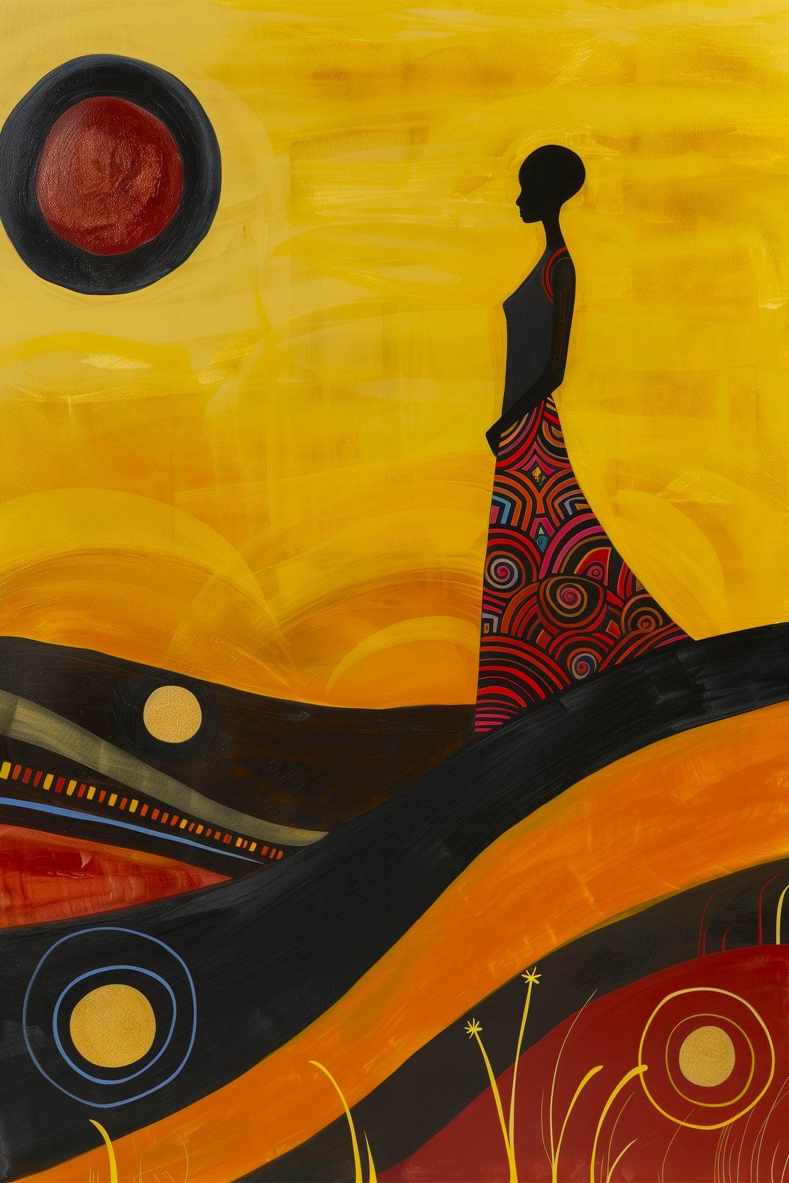 Women Yellow Wall Art - beink online art store