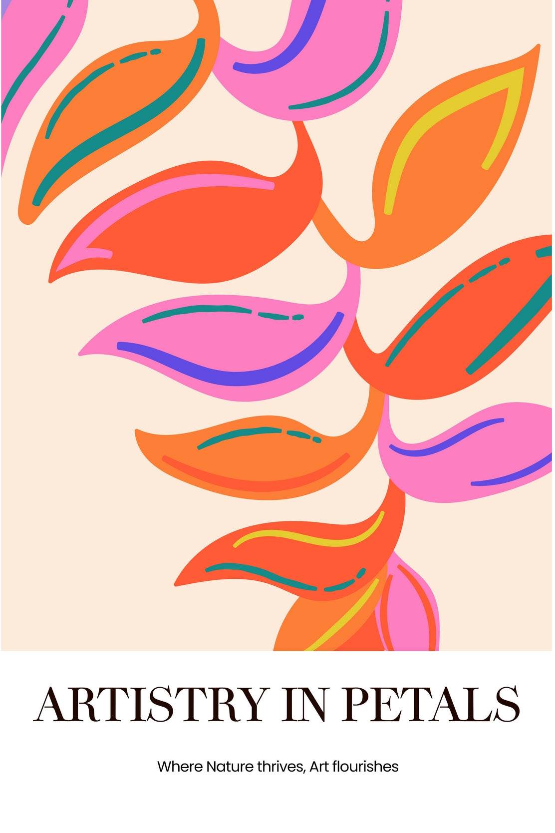 Tropical Leaf Painting Wall Art - beink online art store