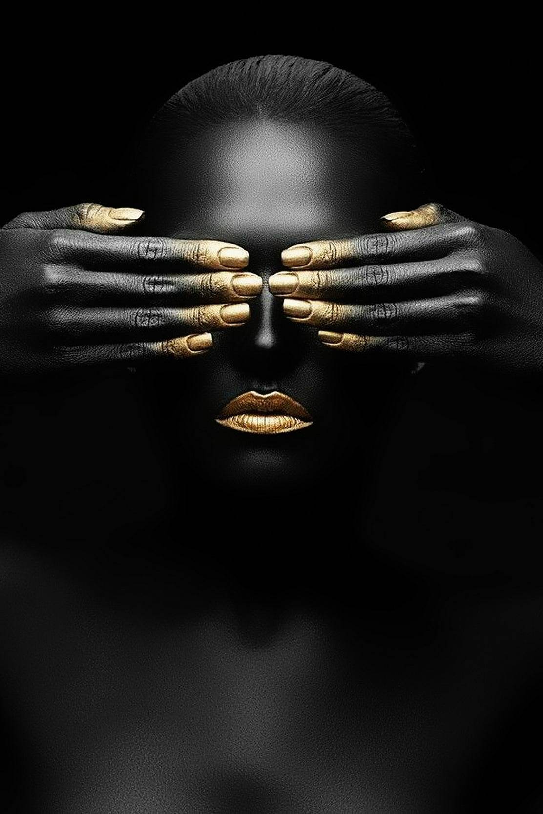 Golden Fingers Of a Black Woman Wall Art - beink online art store