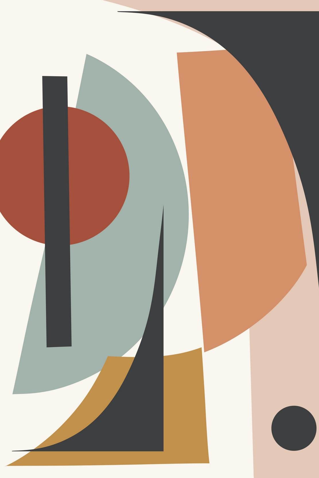 Abstract Arrengement of Geometric Shapes in Various Colors ArtWork - beink online art store