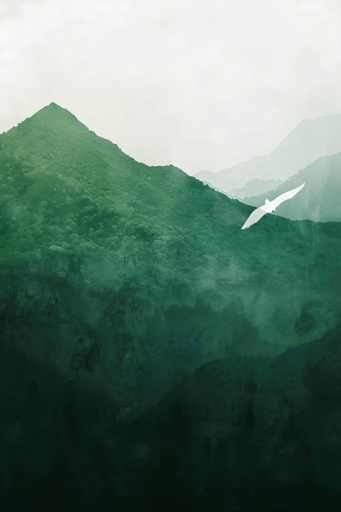 Mountain Forest Painting Wall Art - beink online art store