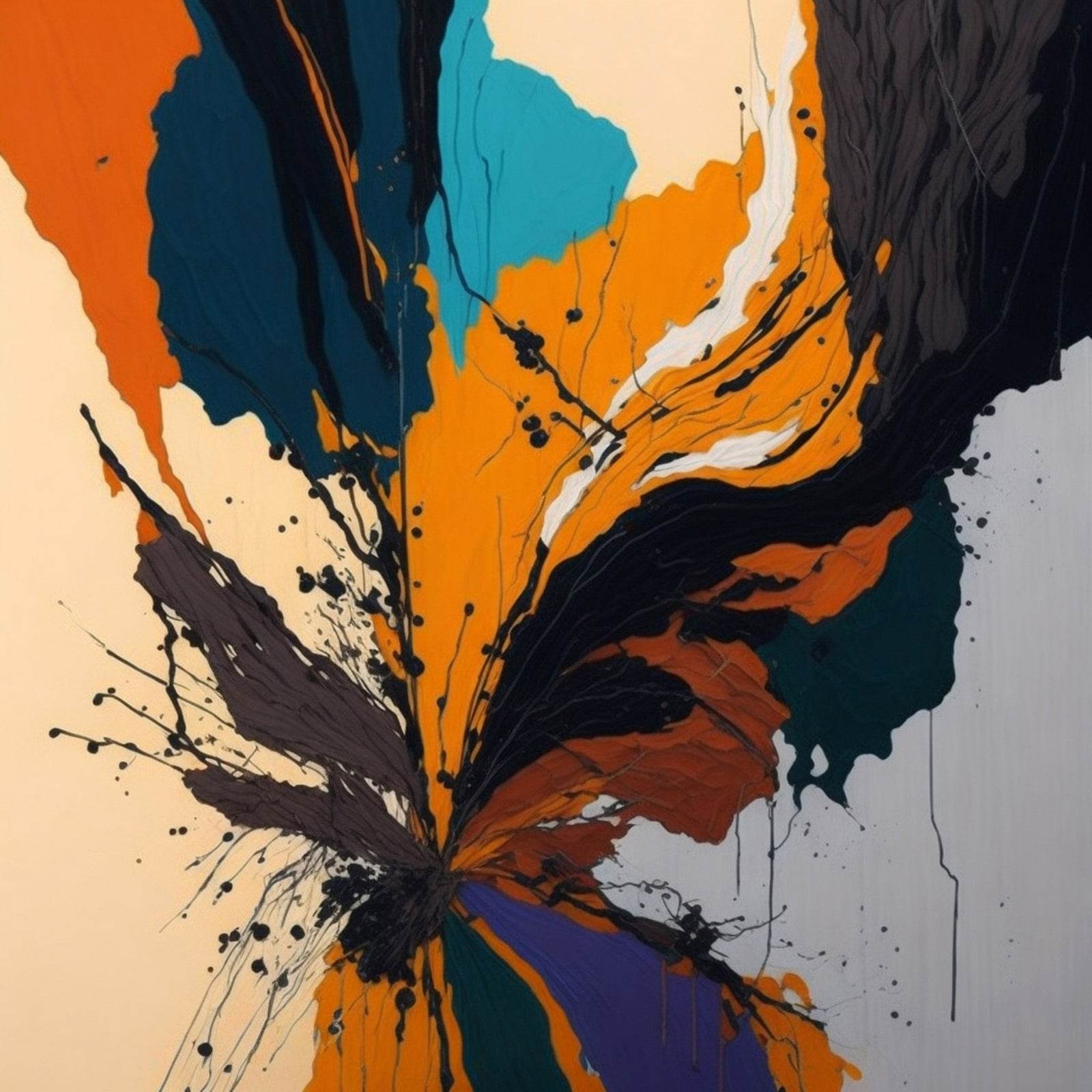 Bold Hand Oil Paint Abstract Wall Art - beink online art store