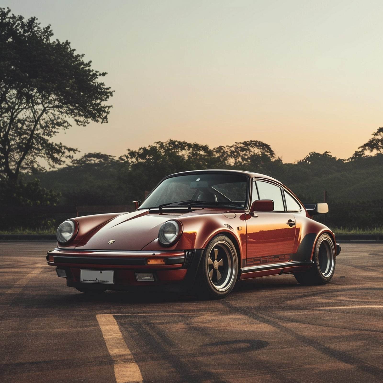 Porsche930 Turbo Red Wall Art - beink online art store