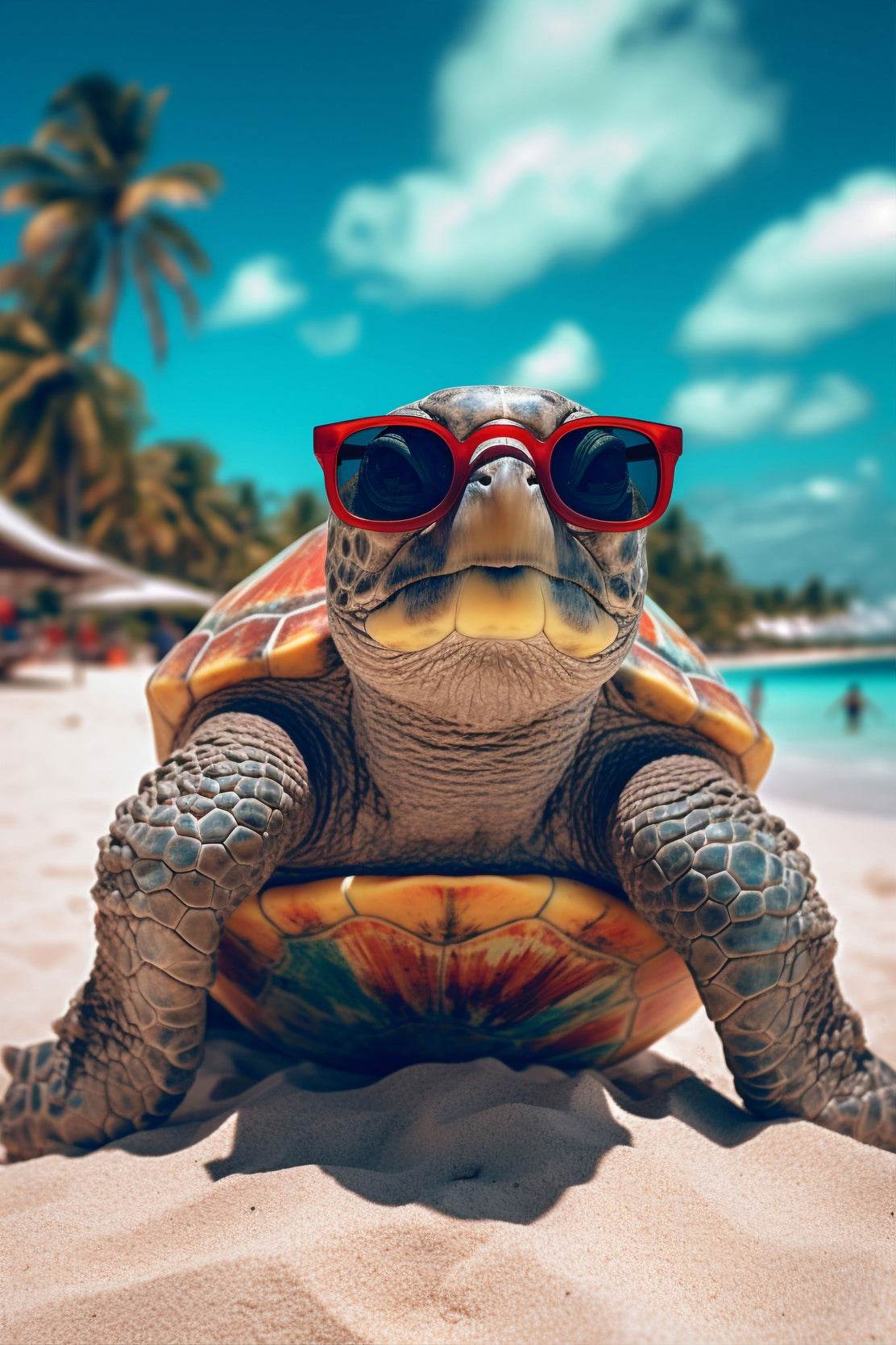 Loggerhead Sea Turtle Animal Wall Art - beink online art store