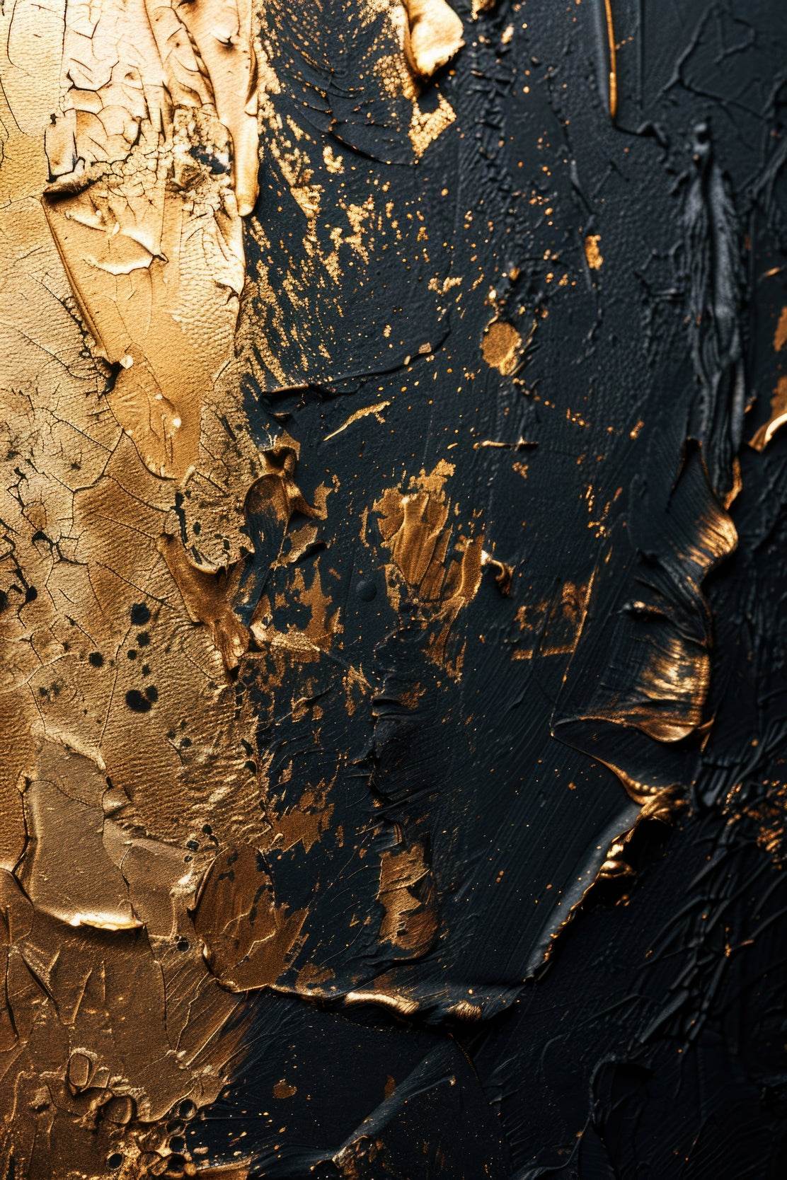 Black and Gold Grunge Wall Art - beink online art store