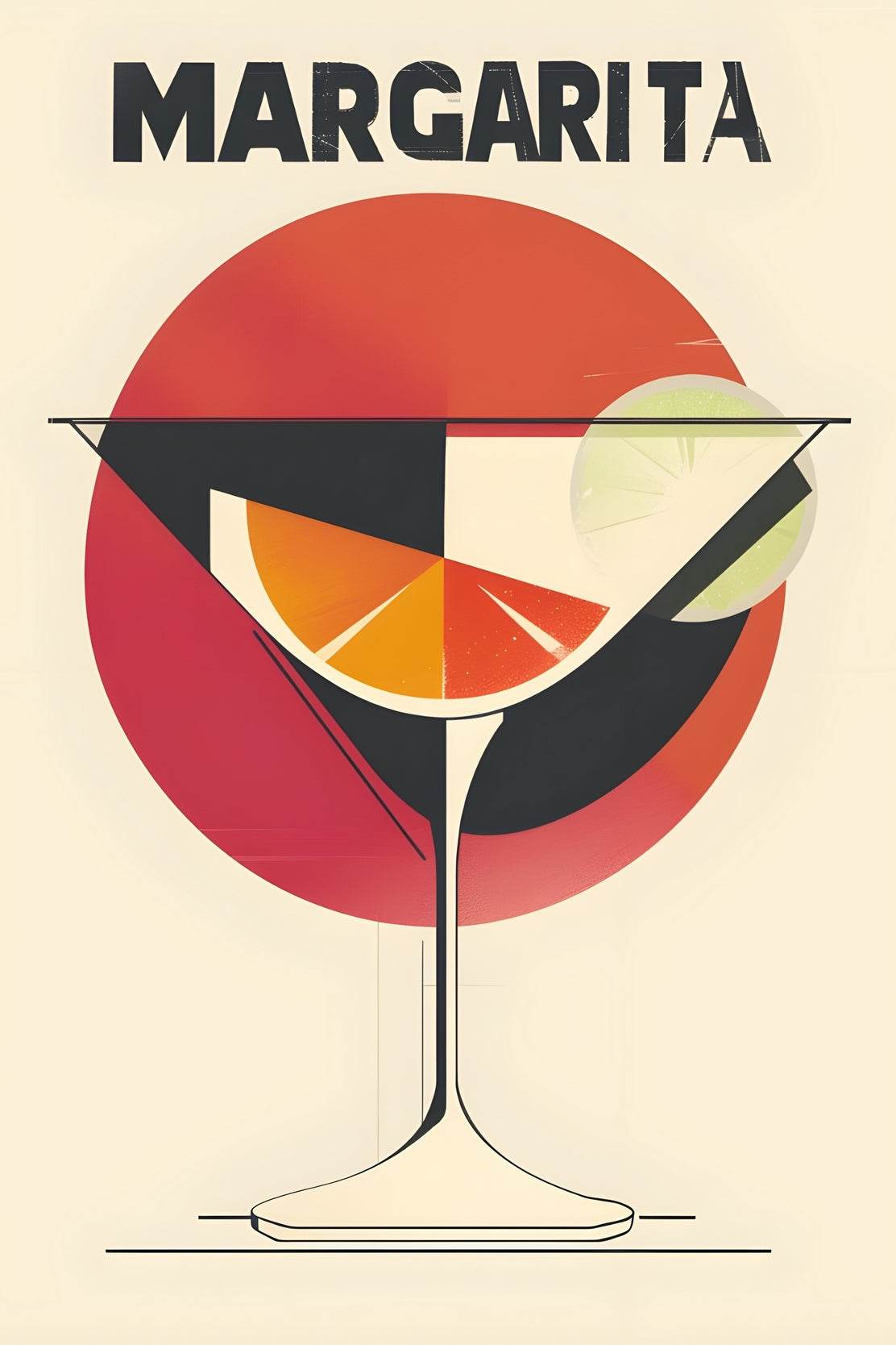 Red Margarita Cocktail Wall Art - beink online art store