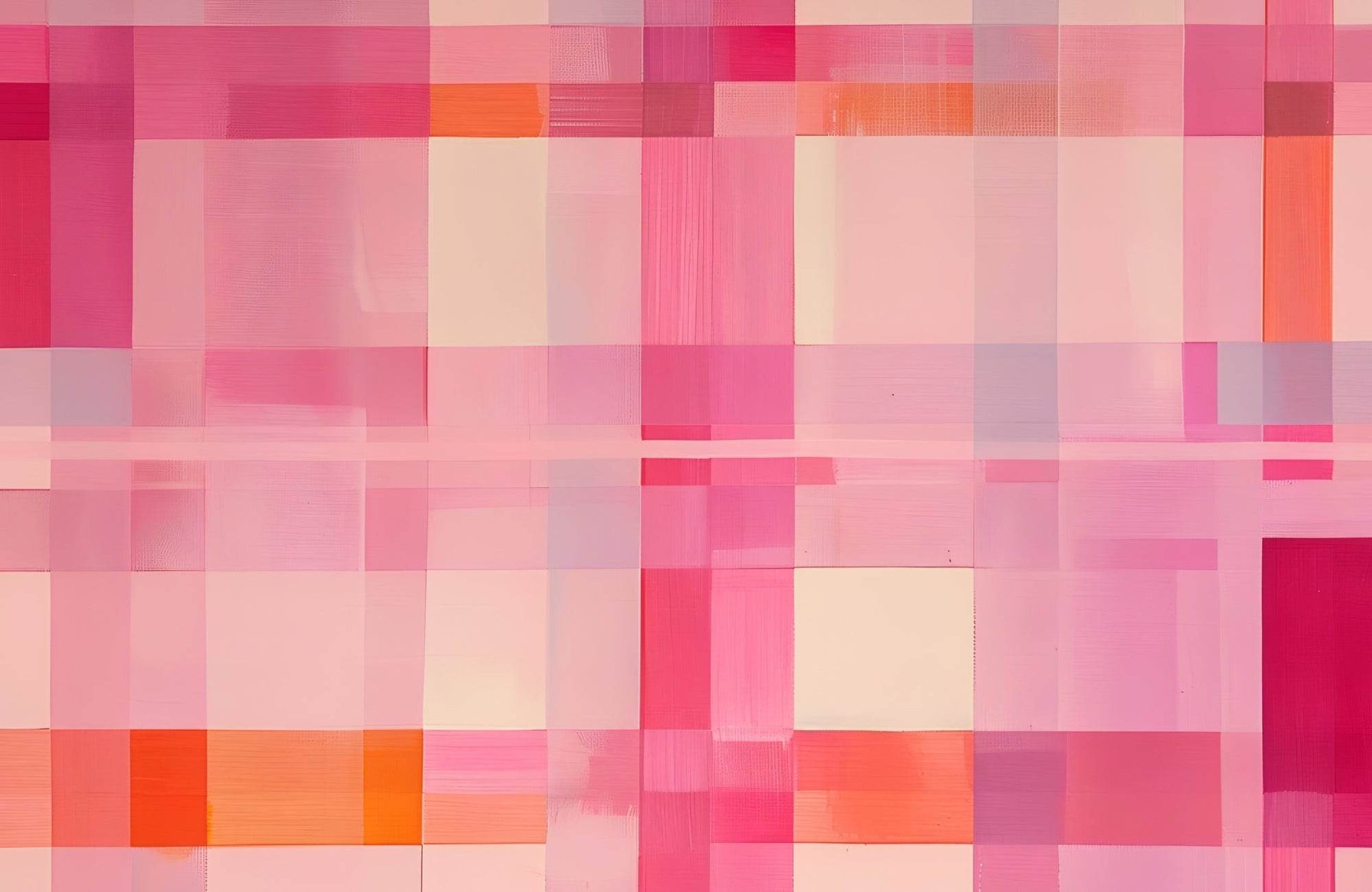 Grid of Squares in Shades of Pink and Orange - beink online art store