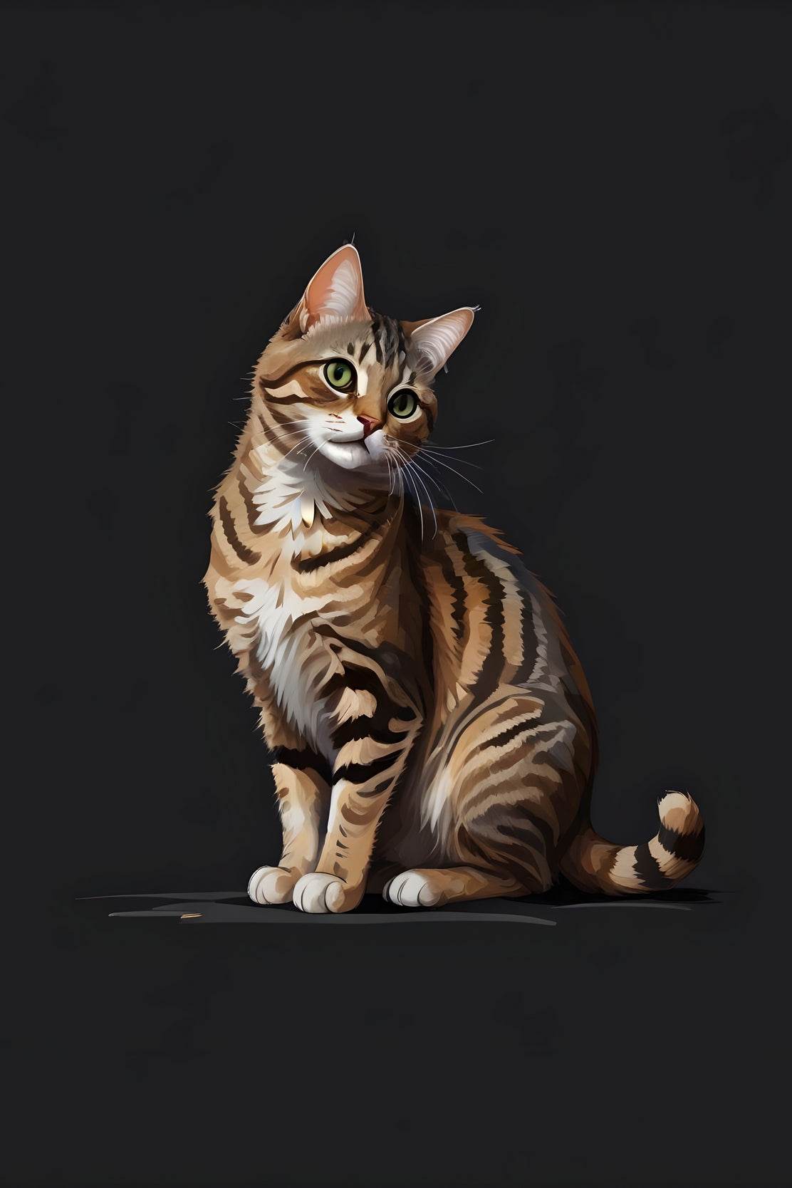 Painting of Cat Wall Art - beink online art store