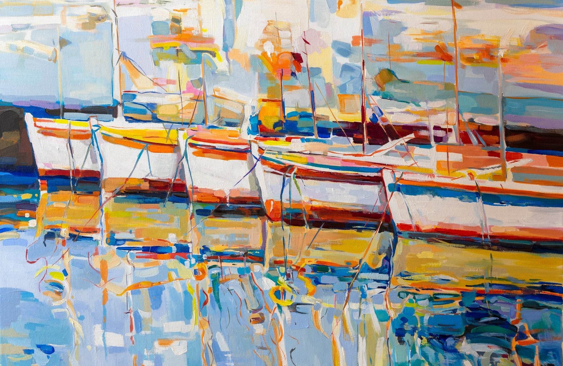 Fishing Boats Pier Wall Art - beink online art store