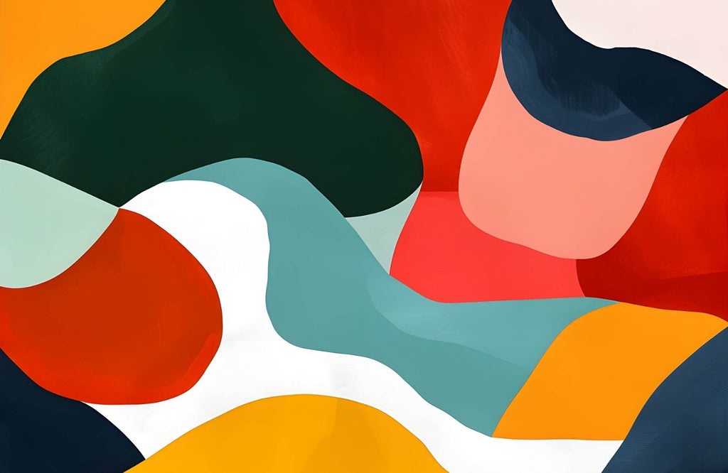 Colorful abstract Painting of Irregular Shapes - beink online art store
