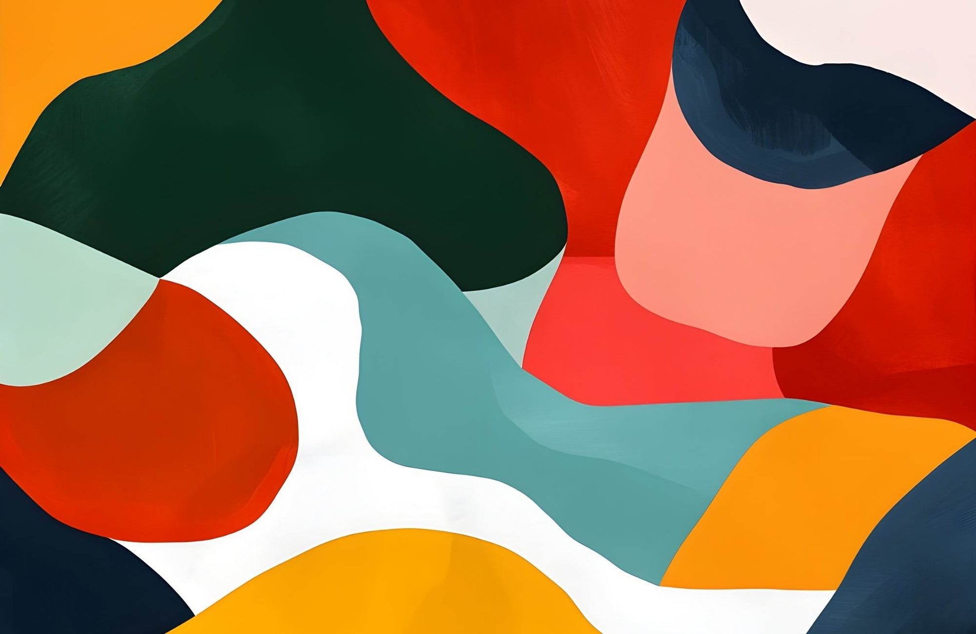 Colorful abstract Painting of Irregular Shapes - beink online art store