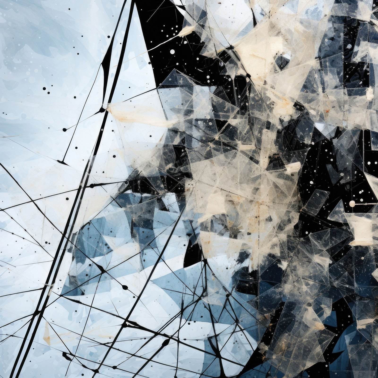Broken Glass Abstract Wall Art - beink online art store