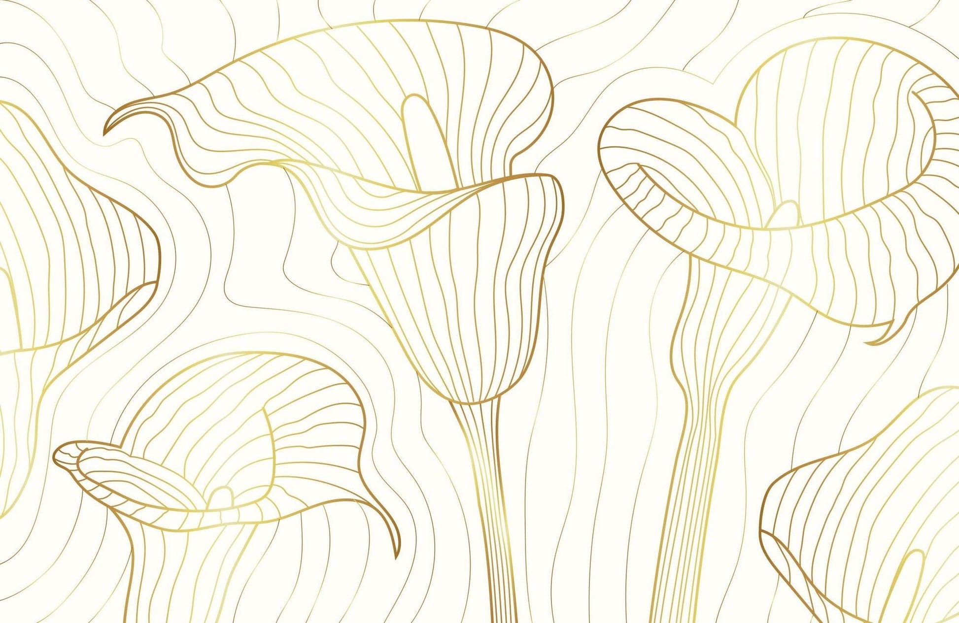White Trumpet Flower Branch Wall Art - beink online art store