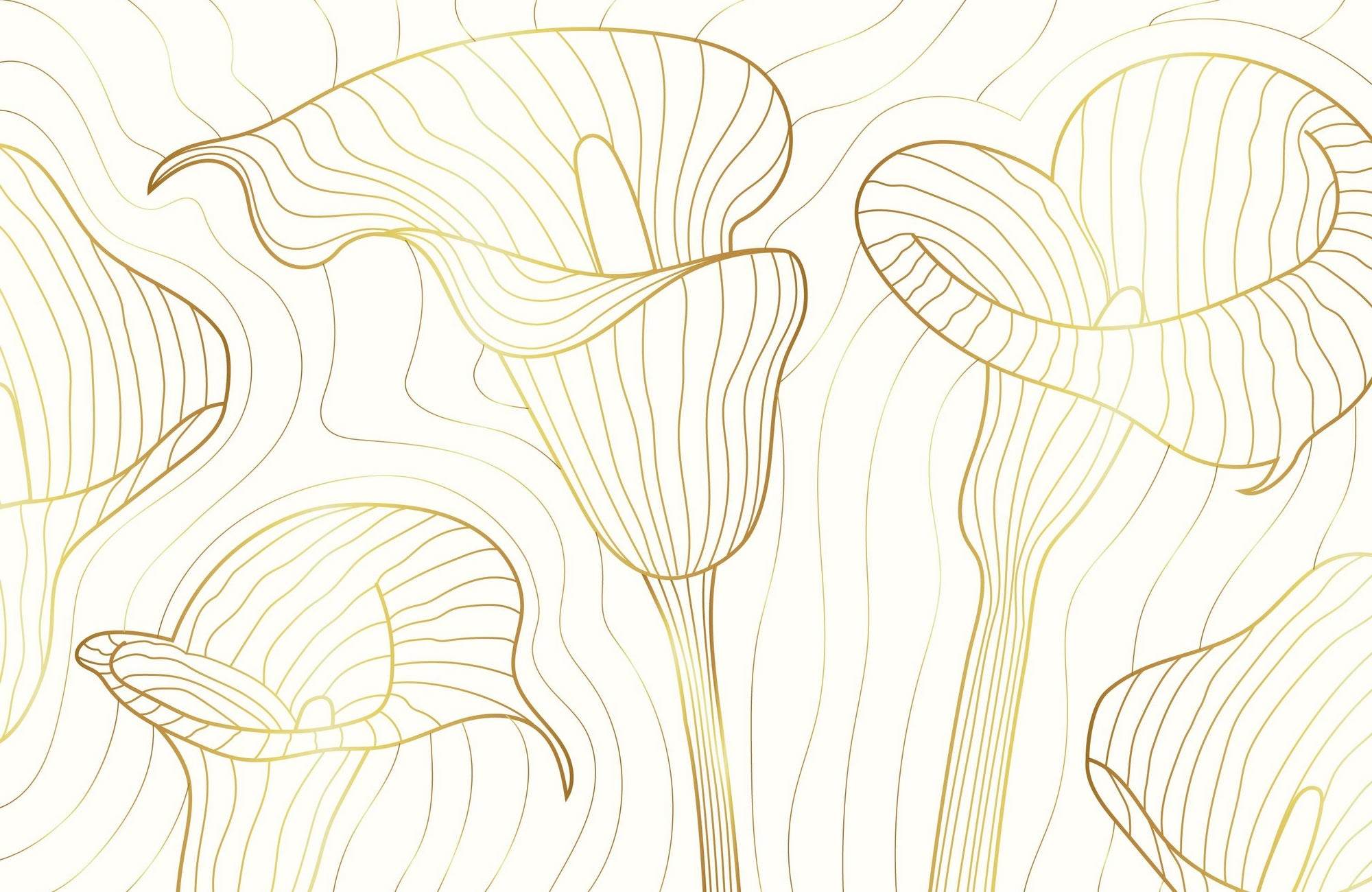 White Trumpet Flower Branch Wall Art - beink online art store