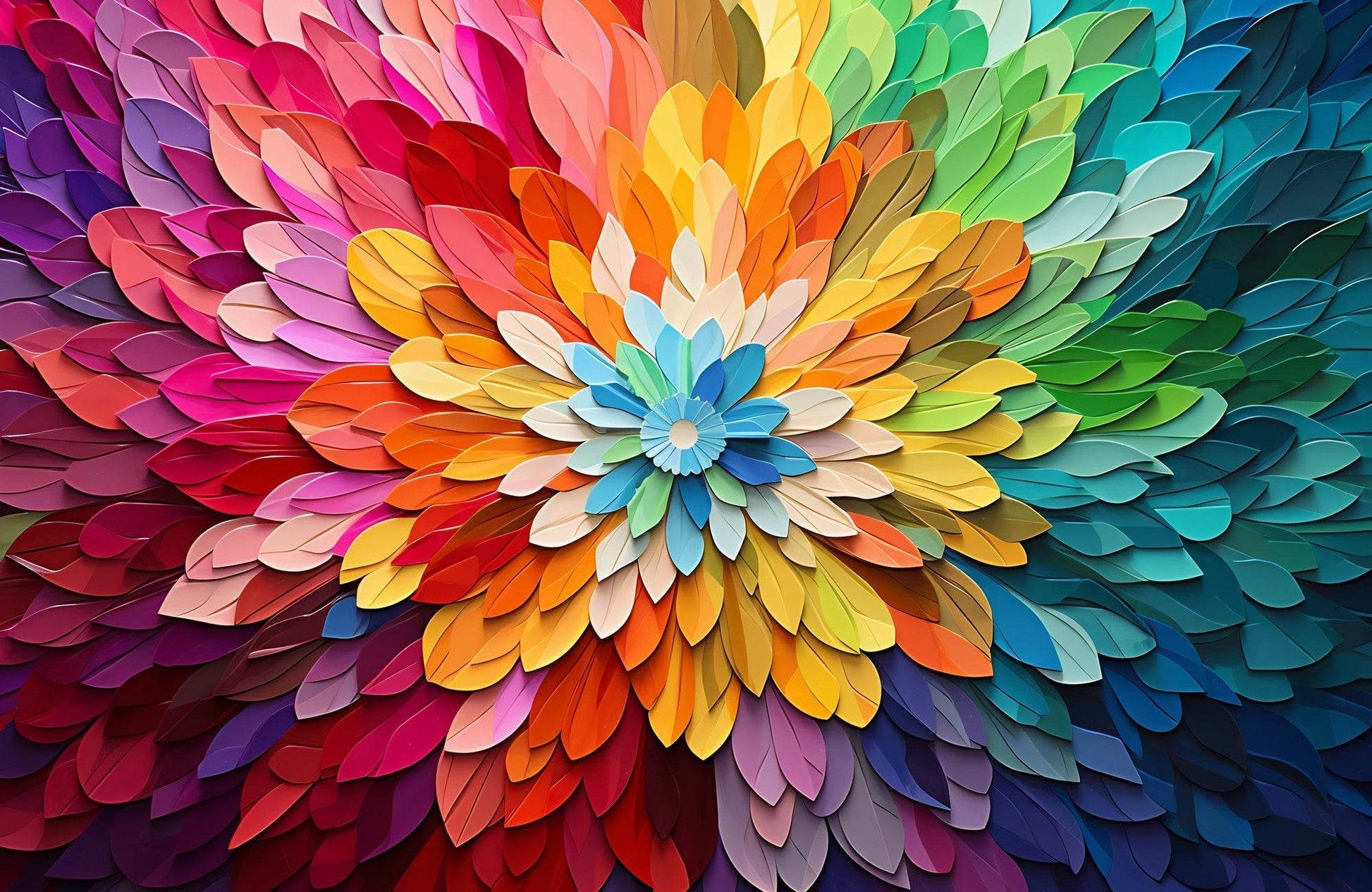 Oil Painting Of Colored Petals - beink online art store