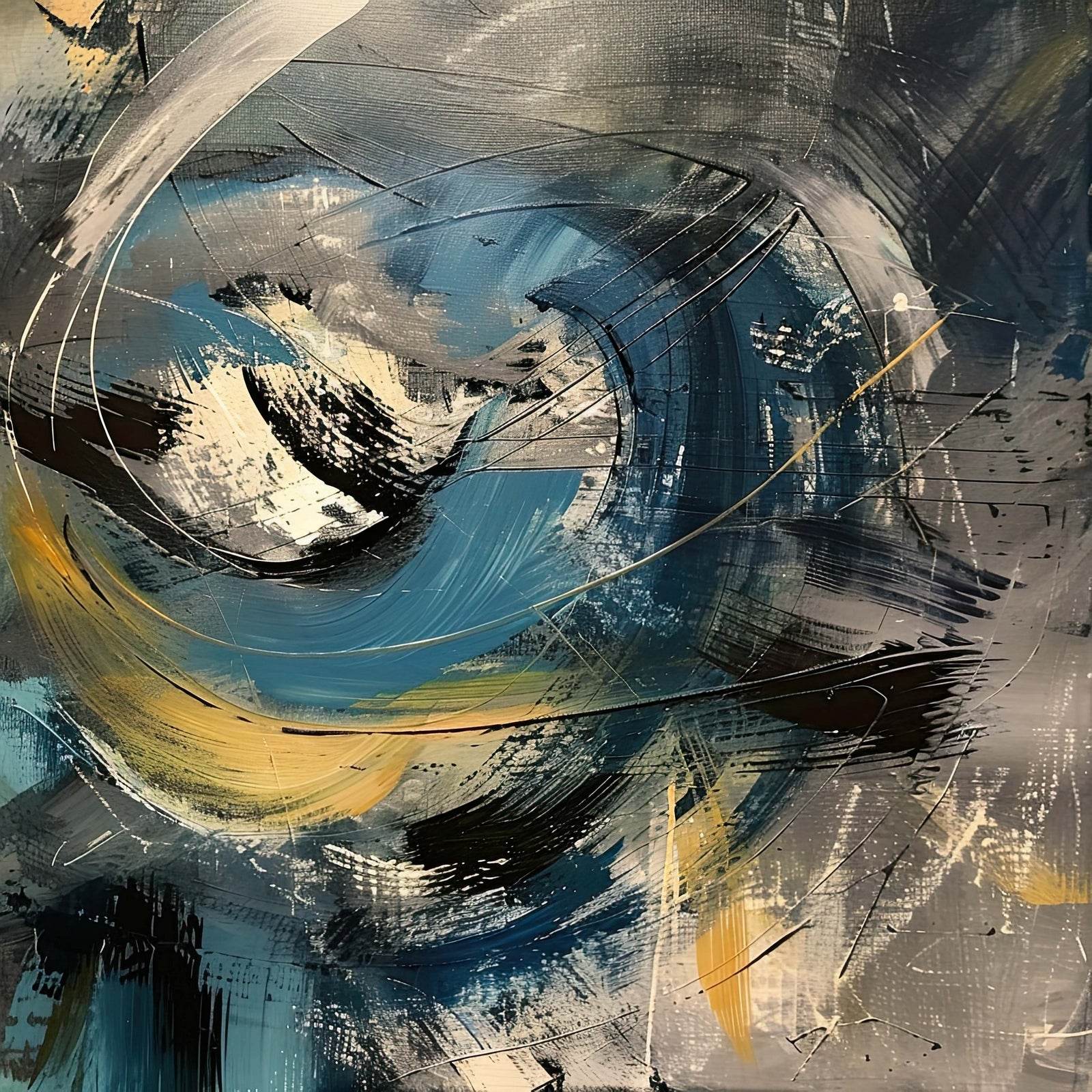 Sharp Brush Strokes Abstract Wall Art - beink online art store