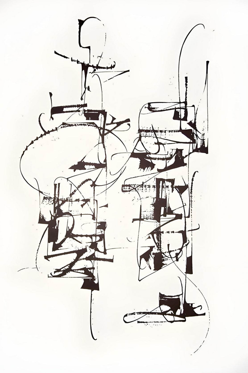 Calligraphic Chaos Modern Wall Art - beink online art store