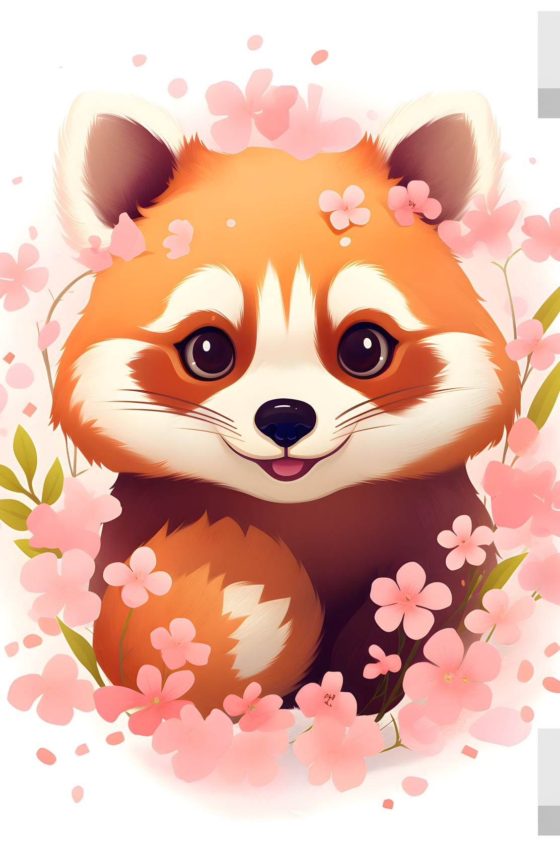 Painting of Smiling Red Teddy Cartoon - beink online art store