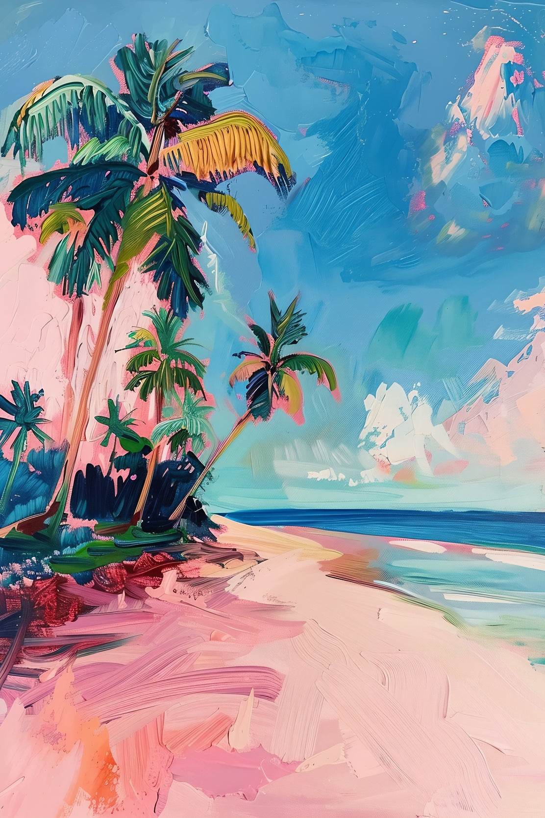 Watercolor Painting Of The Beach Wall Art - beink online art store