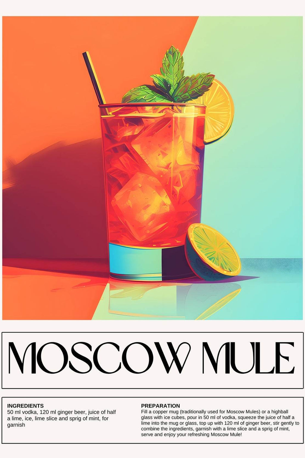 Classic Moscow Mule Wall Art - beink online art store