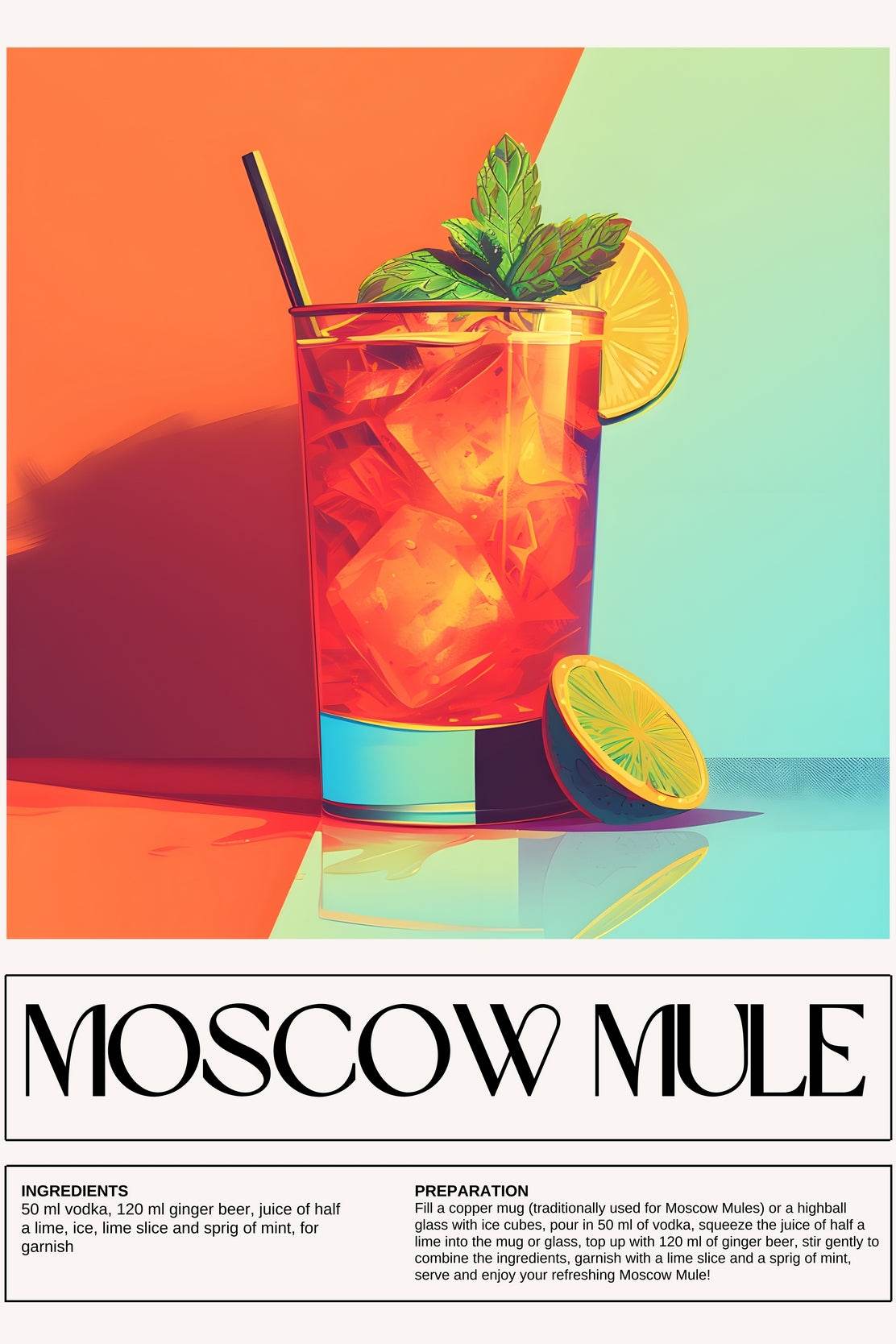 Classic Moscow Mule Wall Art - beink online art store