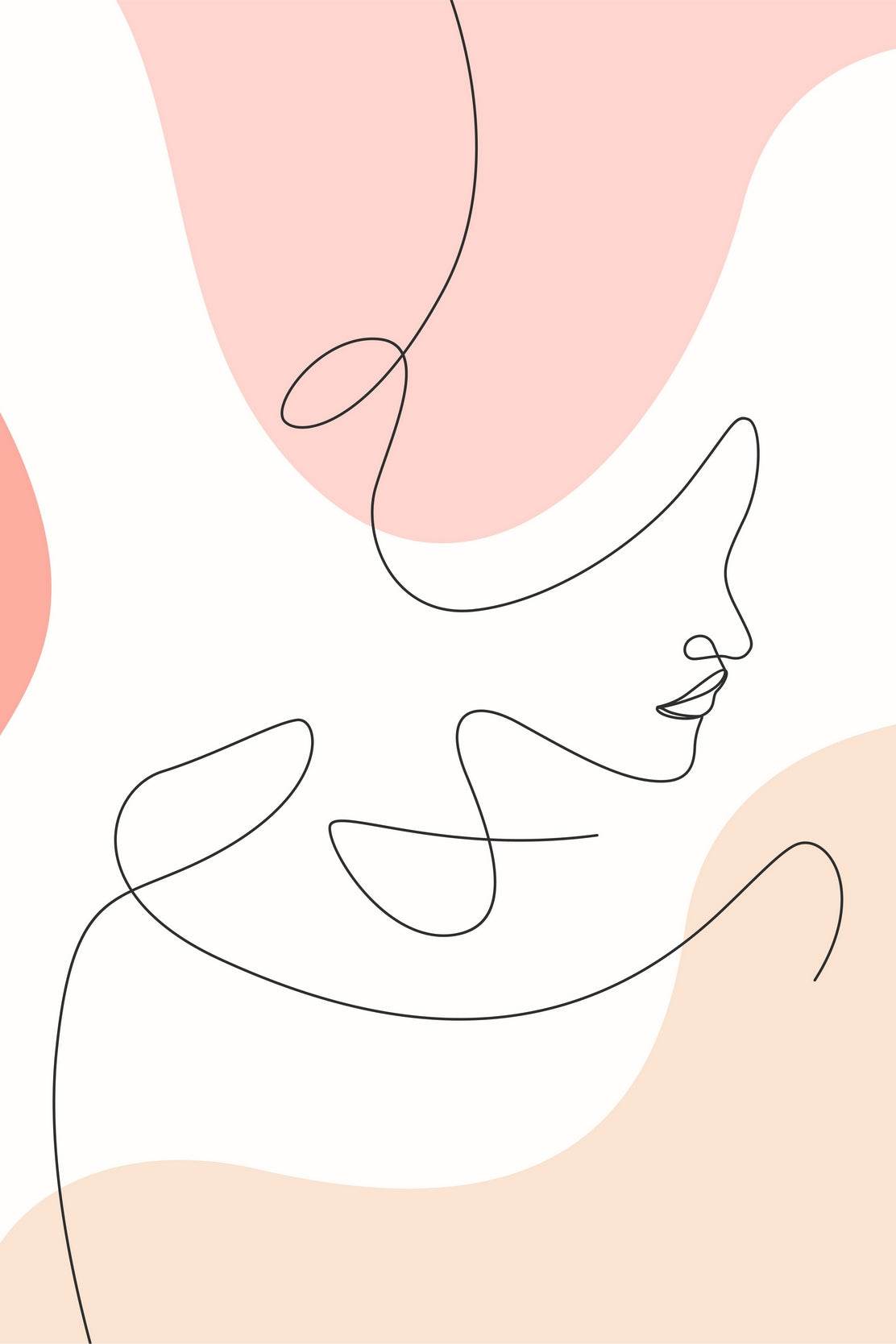 Minimal Face Design Wall Art - beink online art store