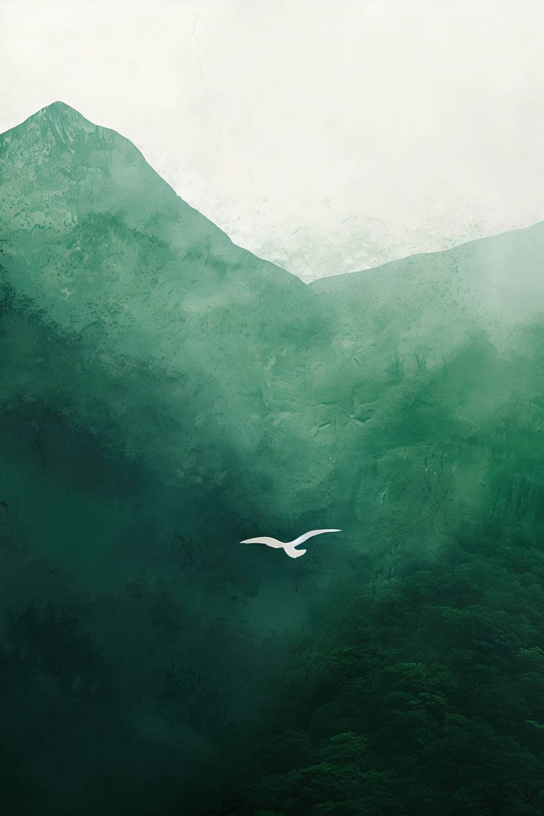 Green Mountain Painting Wall Art - beink online art store