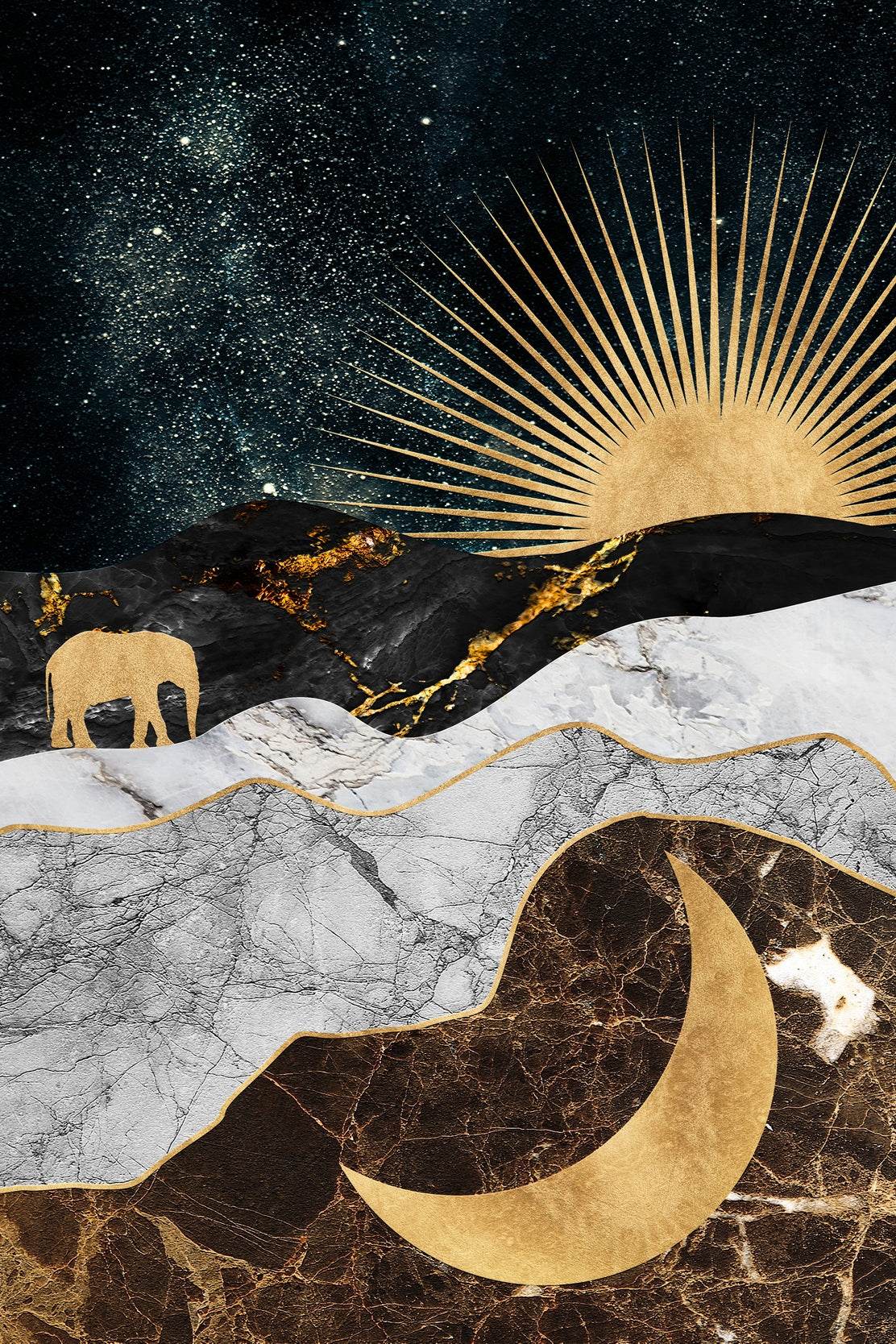 Lunar Sunrise Modern Wall Art - beink online art store