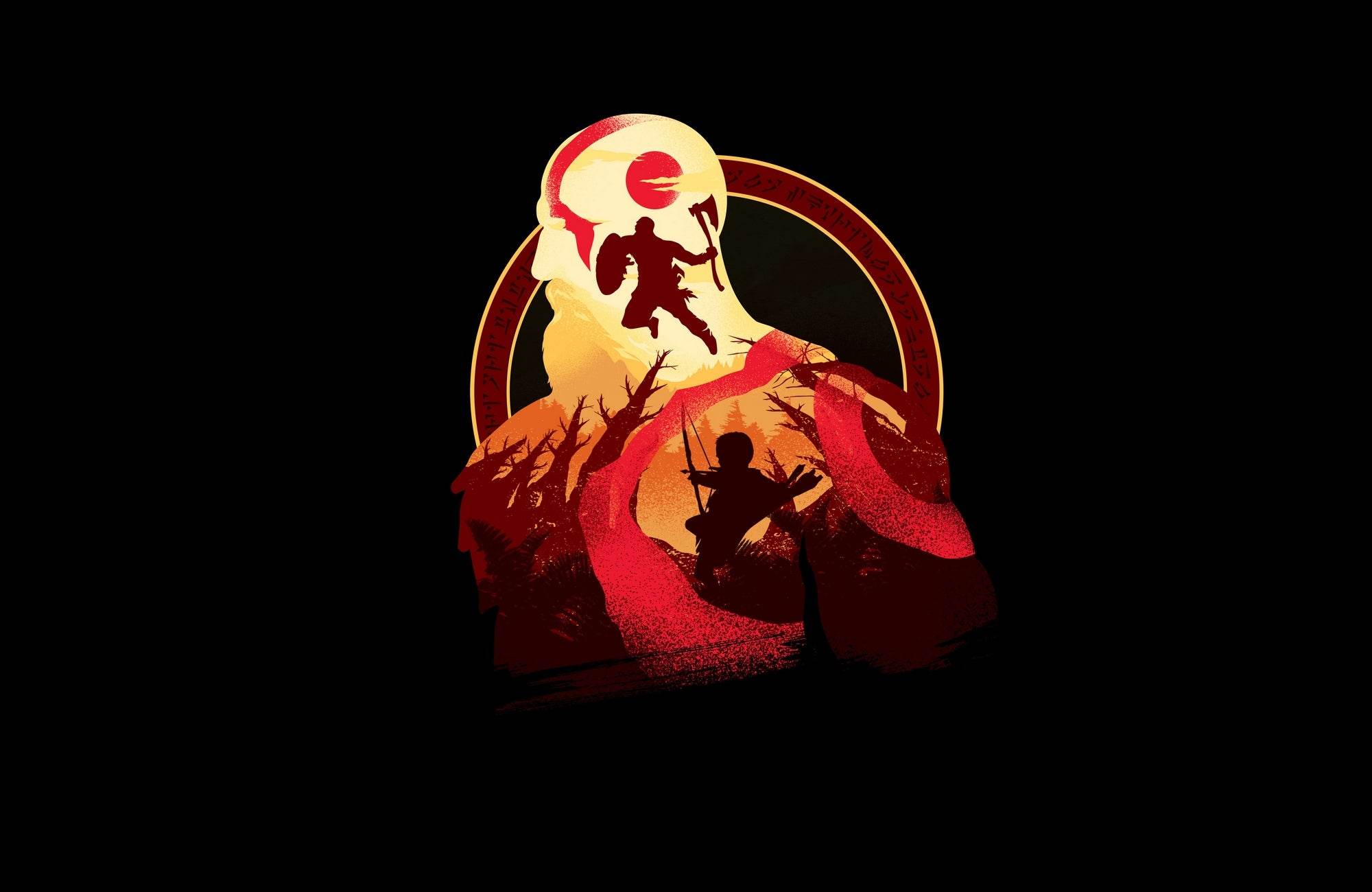 God of War Kratos Gaming Wall Art - beink online art store