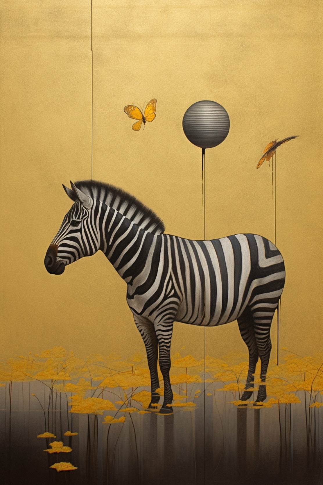 3D Painting of Zebra Animal Wall Art - beink online art store