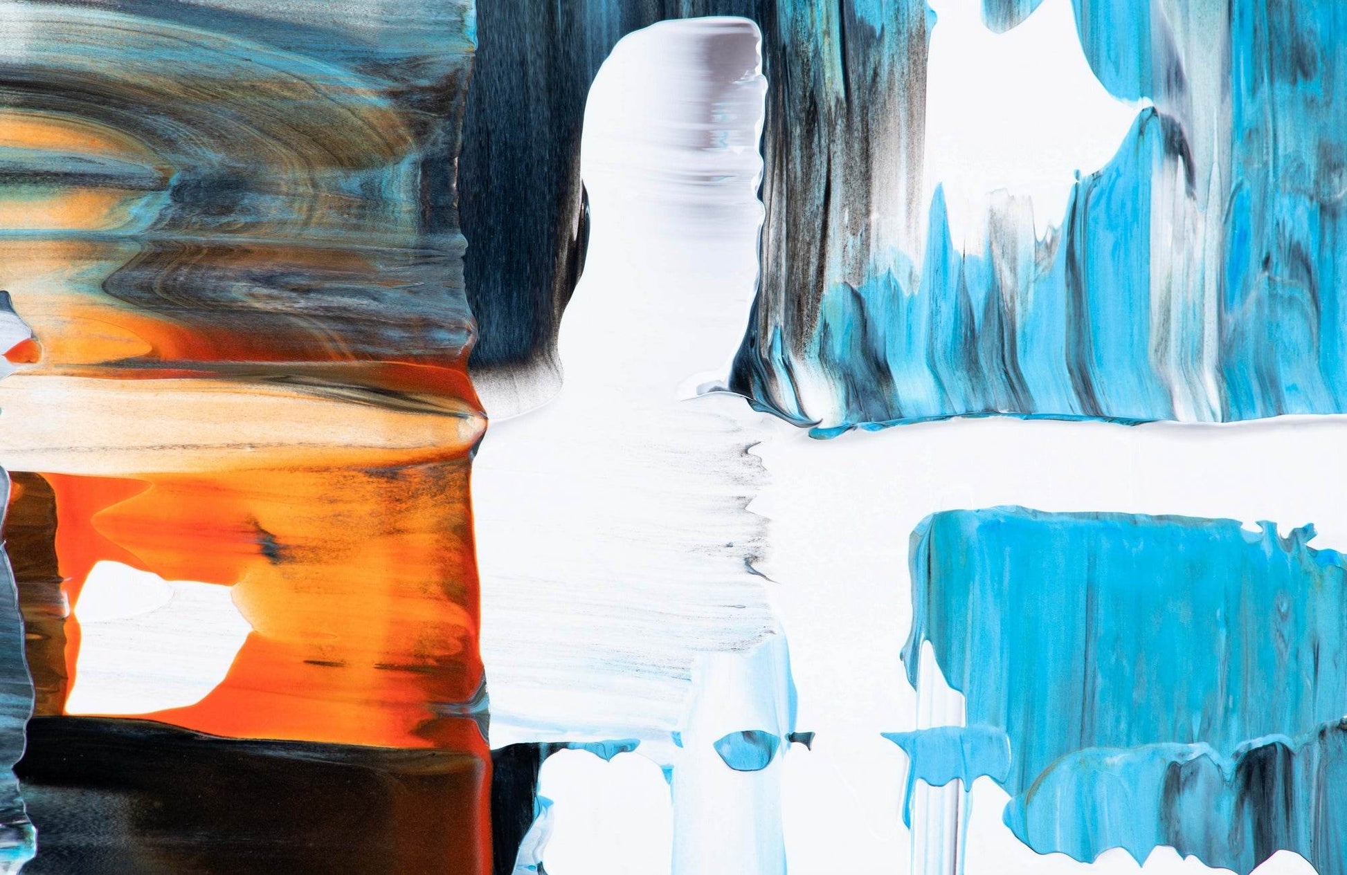 Mixed Acrylic Paint Abstract Wall Art - beink online art store