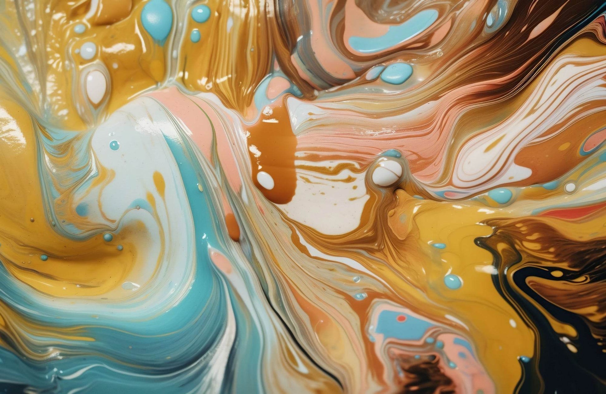 Multicolor Painted Oil Abstract Wall Art - beink online art store