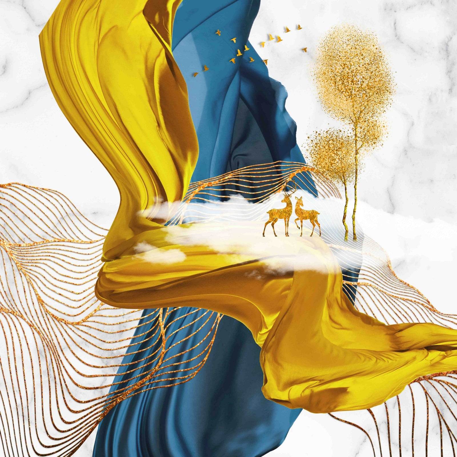 Elegant Dear View Abstract Wall Art - beink online art store