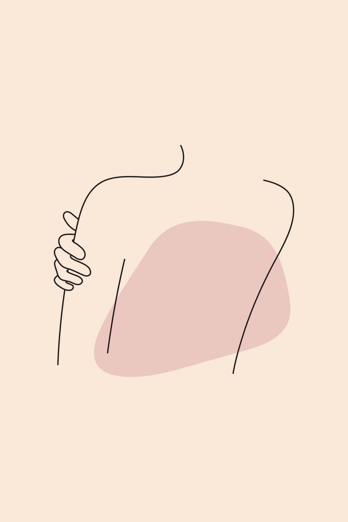 The Minimal Design Of a Woman's Waist Wall Art - beink online art store