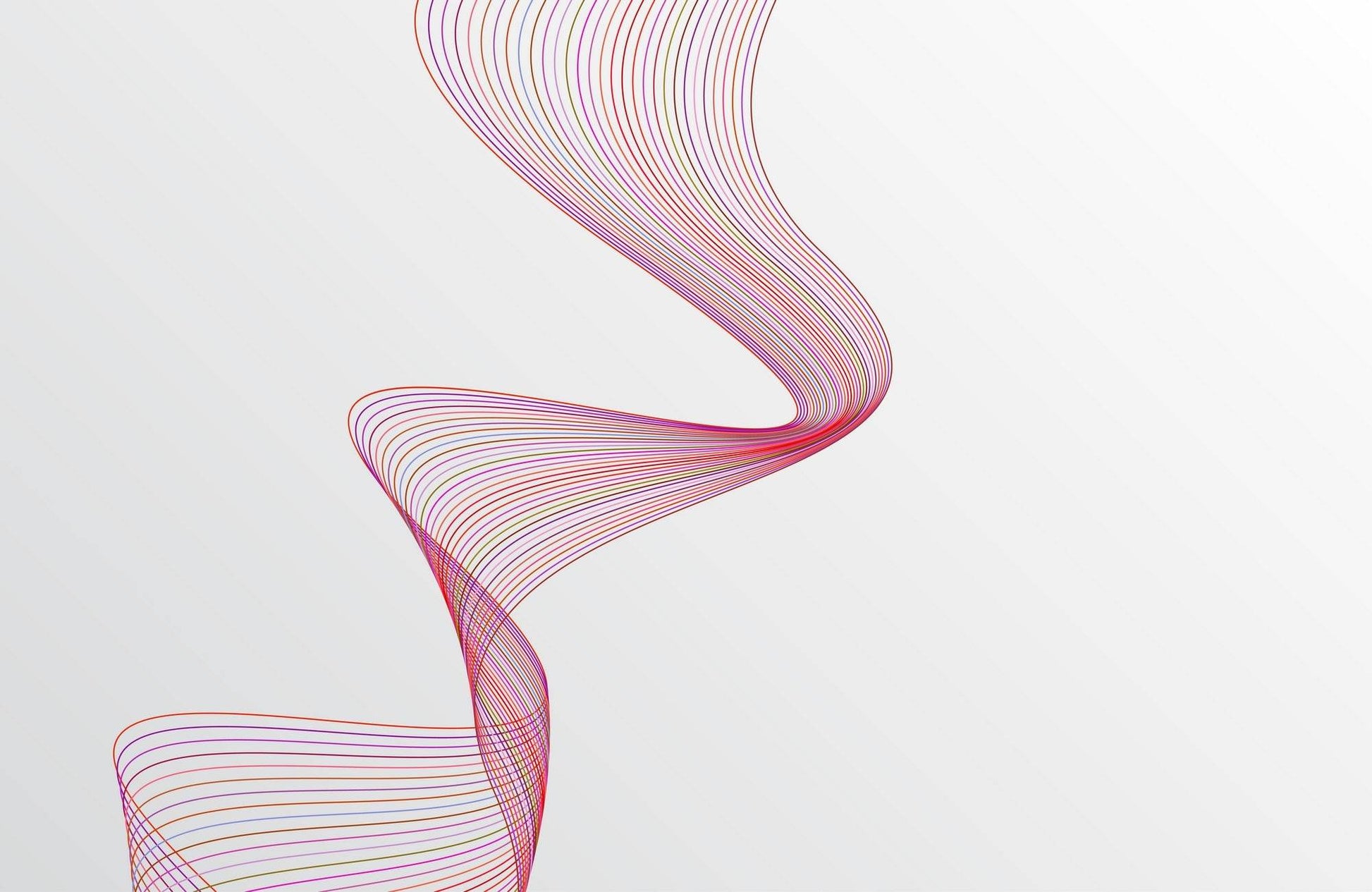 Pink Technology Line Wave Abstract Wall Art - beink online art store