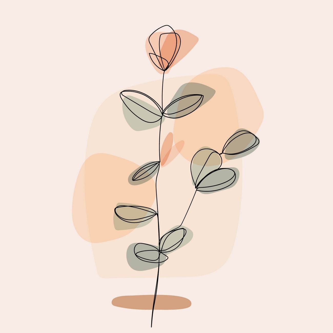 Single Branch Rose Wall Art - beink online art store