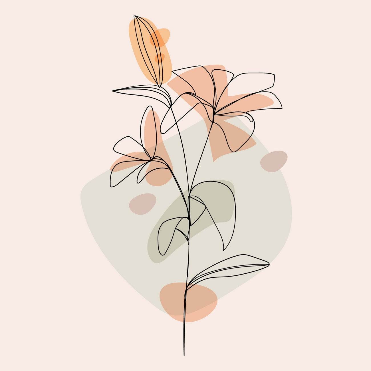 Scandinavian Flower Wall Art - beink online art store