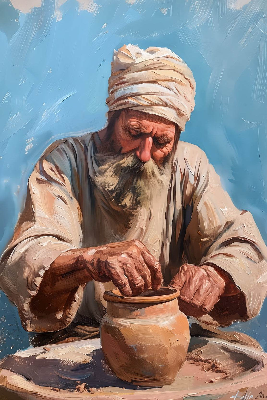 Old Potter Painting Wall Art - beink online art store
