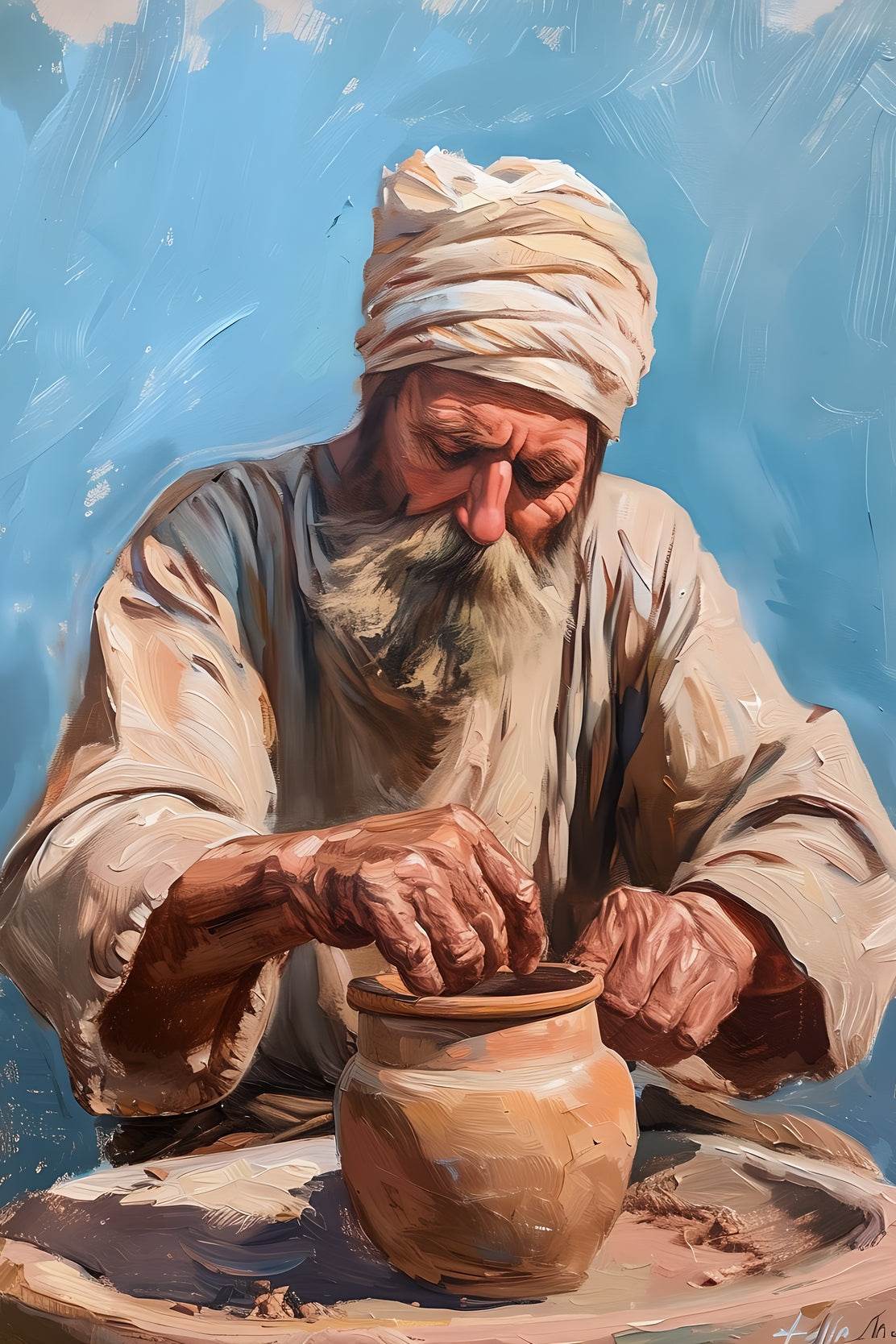 Old Potter Painting Wall Art - beink online art store
