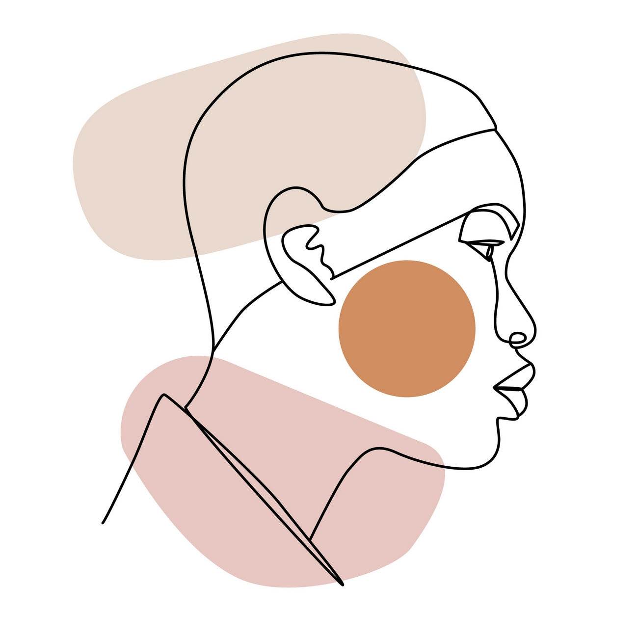 Half Face of An African Woman Wall Art - beink online art store